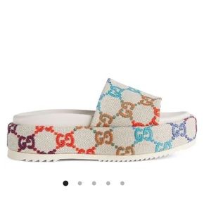 Gucci womens platform slide sandal